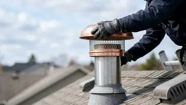 Spark arrestor cap in Golden